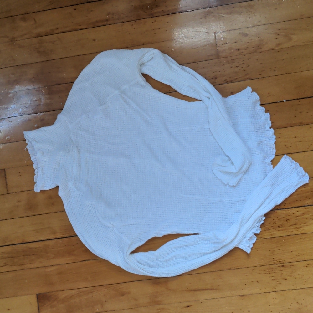 Free People Intimately Free People Thermal White Turtle Neck - Size:S